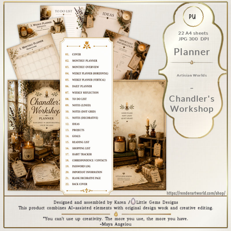 (image for) Artisan Worlds | PU | Planner | Chandler's Workshop